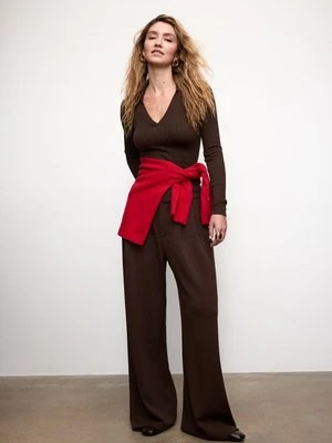 Stradivarius Bezszwowa koszulka polo  Brązowy