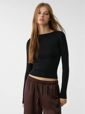 Zdjęcie produktu Stradivarius Bezszwowy top z odkrytymi plecami  Czarny
