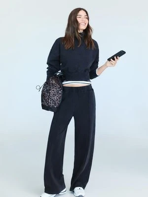 Stradivarius Bluza interlock z miękkiej tkaniny  Ciemnoszary