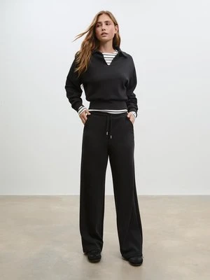 Stradivarius Bluza miękka w dotyku  Czarny