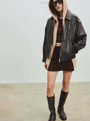 Stradivarius Bluza oversize z Kapturem  Kamień