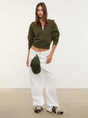 Stradivarius Bluza z golfem na zamek  0-526