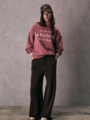 Stradivarius Bluza z haftami  Malwowy