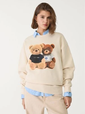 Stradivarius Bluza z nadrukiem misiów  Ecru