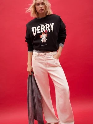 Stradivarius Bluza z poduszkami na ramionach IT  Czarny