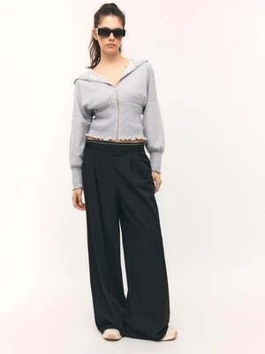 Stradivarius Bluza z suwakiem  Popielaty