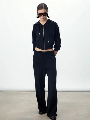 Stradivarius Miękka bluza na suwak  Czarny