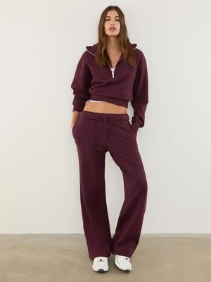 Stradivarius Bluza z golfem i zamkiem  Purpurowy
