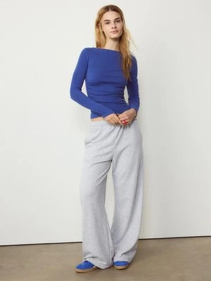 Zdjęcie produktu Stradivarius Bluzka z długim rękawem i marszczeniami  Błękit elektryczny