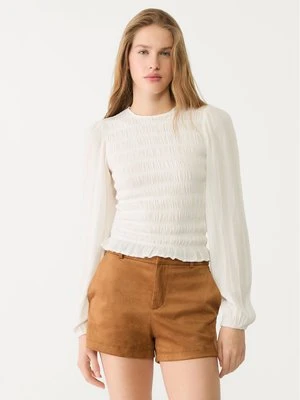 Zdjęcie produktu Stradivarius Bluzka z falbanami  Biały