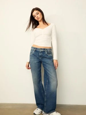 Stradivarius Bluzka z guzikami  Biały