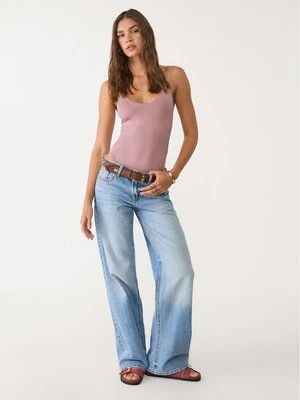 Stradivarius Body basic na ramiączkach  Różowy