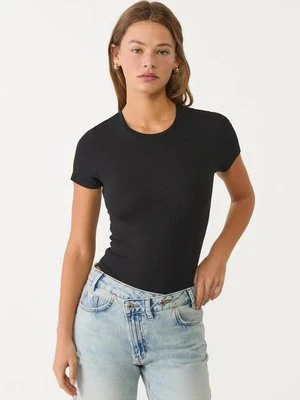 Stradivarius Body basic z okrągłym dekoltem  Czarny