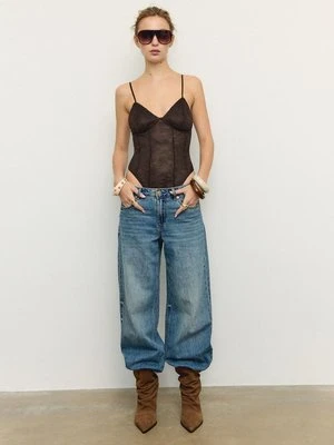 Zdjęcie produktu Stradivarius Body na ramiączkach z koronką  Brązowy