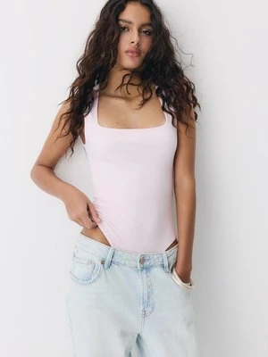 Zdjęcie produktu Stradivarius Body poliamidowy z dekoltem kwadratowym  Łososiowy