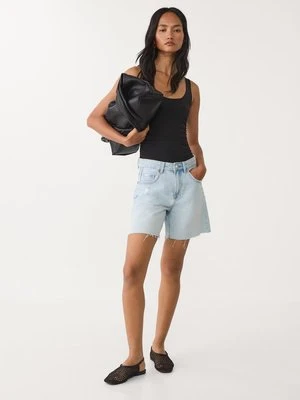 Stradivarius Body z poliamidu ze zmarszczeniami  Czarny