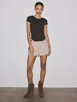 Stradivarius Body z wycięciem na plecach  Brązowy