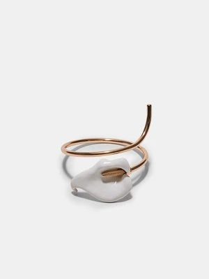 Stradivarius Bransoletka z kwiatem kalii  Ecru