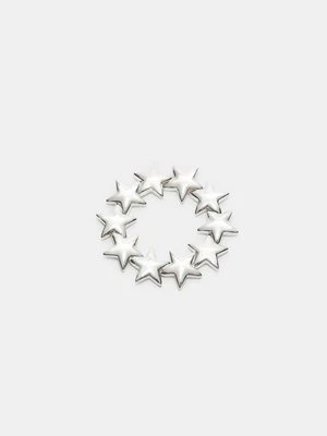 Stradivarius Bransoletka z wieloma gwiazdkami  Szary