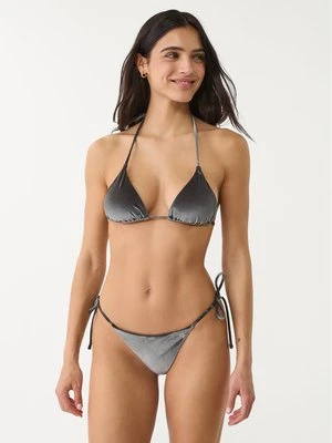 Stradivarius Brazylijski dół od bikini z aksamitu  Ciemnoszary