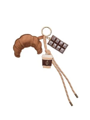 Stradivarius Brelok charm kawa i rogalik  Brązowy