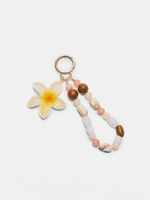 Stradivarius Brelok z zawieszką w kształcie kwiatka  Jasnożółty