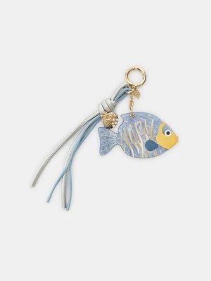 Stradivarius Brelok z zawieszką w kształcie ryby i koralikami  Jasnobłękitny