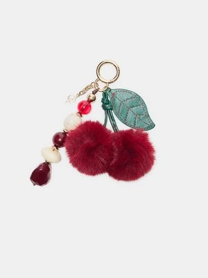 Stradivarius Brelok z zawieszką wiśnia i koraliki  Czerwony