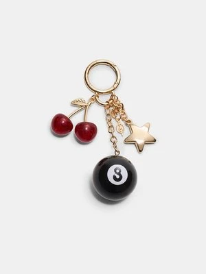 Stradivarius Brelok zawieszka numer 8  Czarny