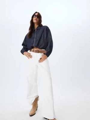 Stradivarius Bufiasta kurtka dżinsowa  WYBLAKŁY DENIM