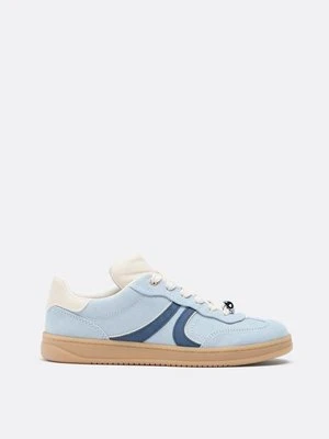 Stradivarius Trampki ze sztucznego zamszu  Niebieski