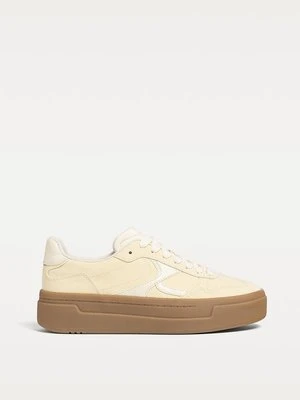 Stradivarius Buty sportowe na platformie  Żółty