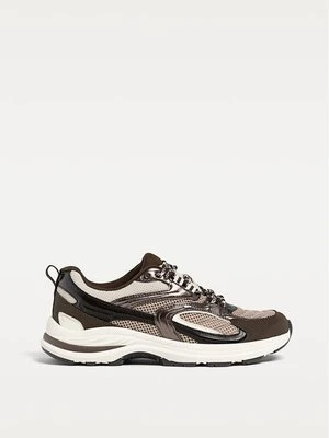 Stradivarius Buty sportowe z materiałowymi paskami  BRĄZOWY