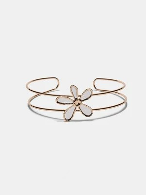 Stradivarius Choker z kwiatem  Złoty