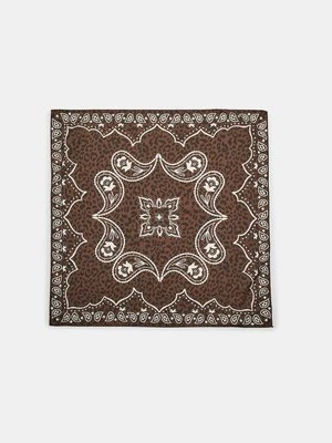 Stradivarius Chustka bandana w panterkę  Brązowy