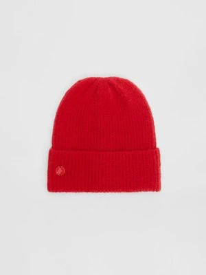 Zdjęcie produktu Stradivarius Czapka beanie z blaszką  Czerwony