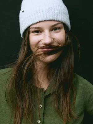 Zdjęcie produktu Stradivarius Czapka beanie z blaszką  Popielaty
