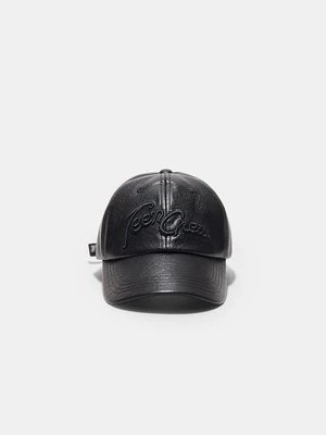 Stradivarius Czapka z daszkiem ze sztucznej skóry Teen Crew  Czarny