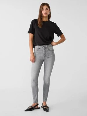 Stradivarius D07 Jeansy skinny fit z regularnym stanem  CIEMNOSZARY DENIM