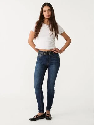 Stradivarius D07 Jeansy skinny fit z regularnym stanem  Granatowy/wyblakły niebieski