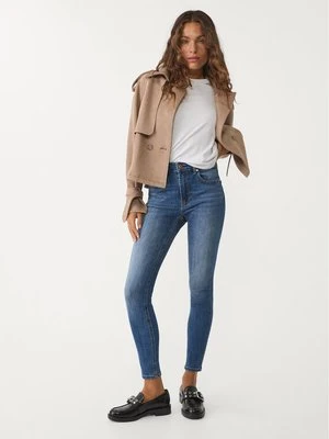 Stradivarius D07 Jeansy skinny fit z regularnym stanem  Granatowy/wyblakły niebieski
