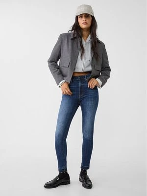 Stradivarius D07 Jeansy skinny fit z regularnym stanem  Średni niebieski
