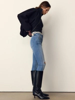 Stradivarius D07 Jeansy skinny fit z regularnym stanem  ŚREDNI NIEBIESKI DENIM