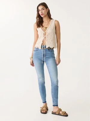 Stradivarius D09 Jeansy skinny z bardzo wysokim stanem  Jasnoniebieski