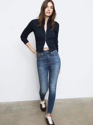 Stradivarius D09 Jeansy skinny z bardzo wysokim stanem  WYBLAKŁY DENIM