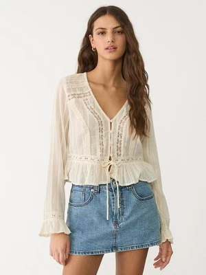 Stradivarius D62 Jeansowe spódnicospodenki  ŚREDNIOJASNY NIEBIESKI DENIM