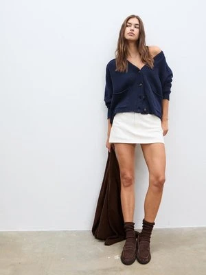 Stradivarius D62 Spódnico-spodenki dżinsowe  Biały