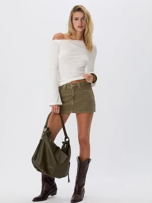 Stradivarius D62 Spódnico-spodenki dżinsowe  Khaki