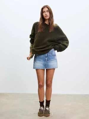 Stradivarius D62 Spódnico-spodenki dżinsowe  ŚREDNI NIEBIESKI DENIM