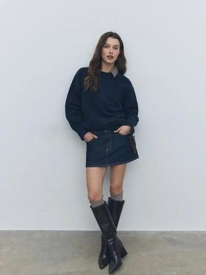 Stradivarius D62 Spódnico-spodenki dżinsowe  WYBLAKŁY DENIM